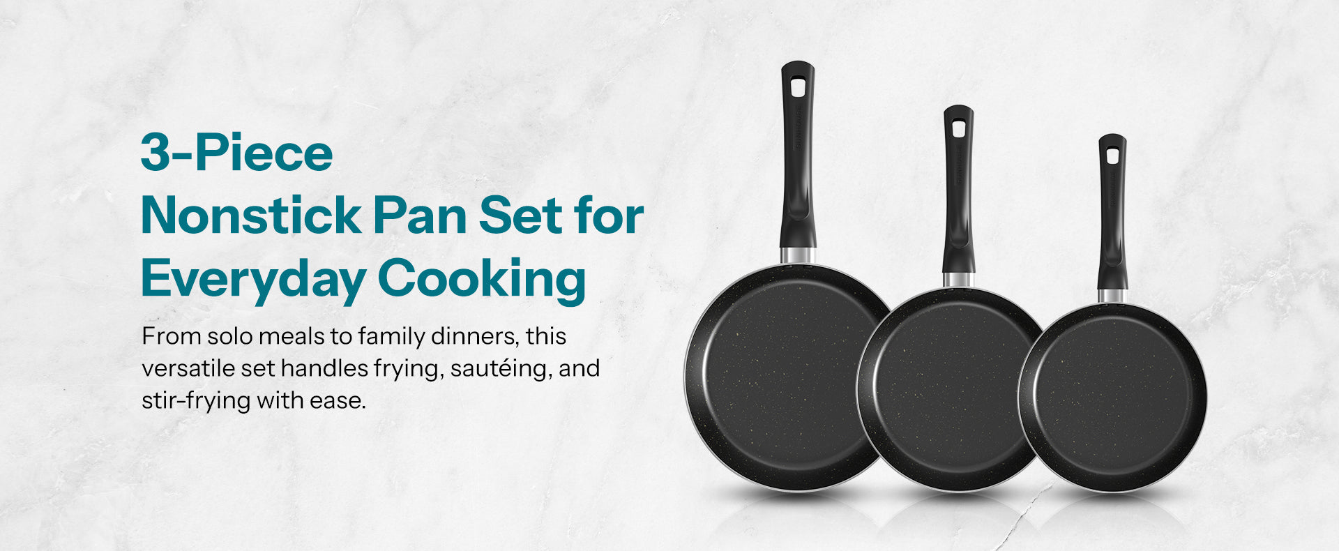 3-Piece Non-Stick Frying Pan Set banner1