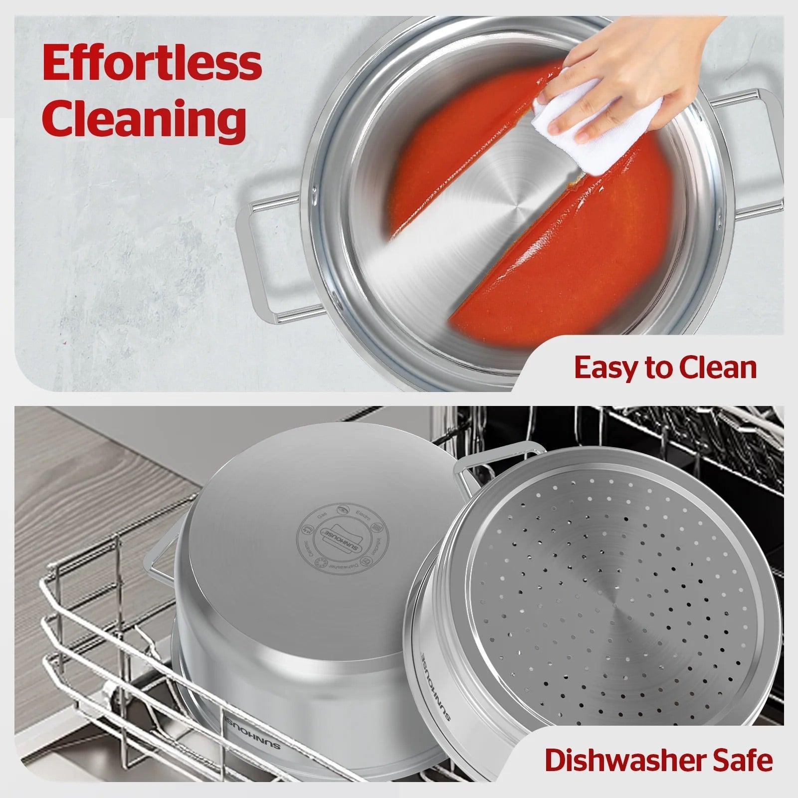 Extra Deep Stainless Steel Steamer Pots 04