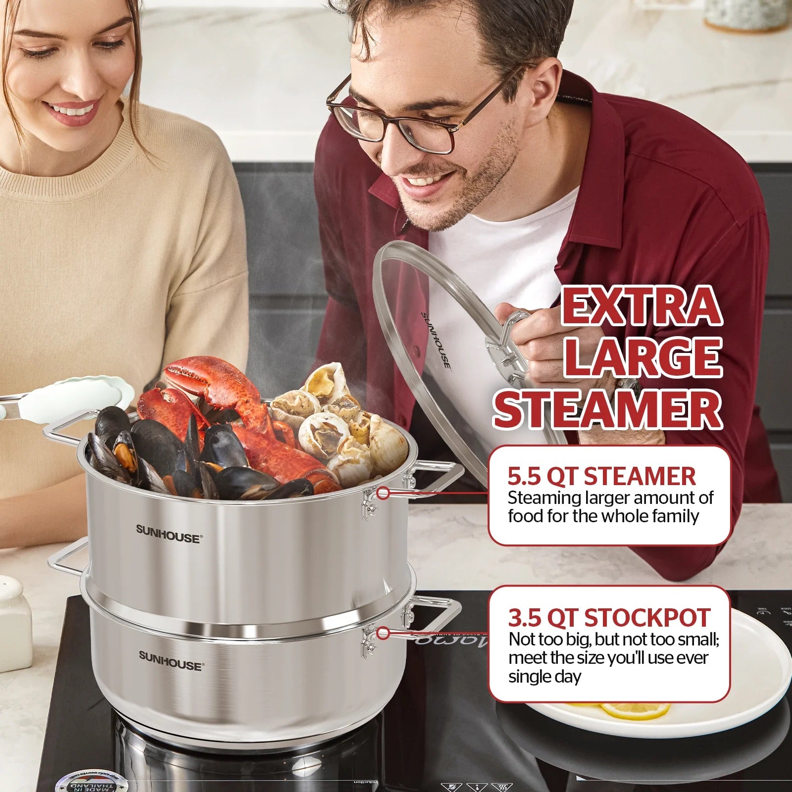 Extra Deep Stainless Steel Steamer Pots 07 Final
