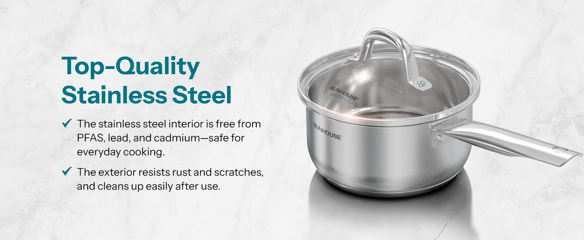 Stainless Steel Saucepan With Lid banner1 3abb1f18-6a5a-4702-b1ce-0f9207960a53