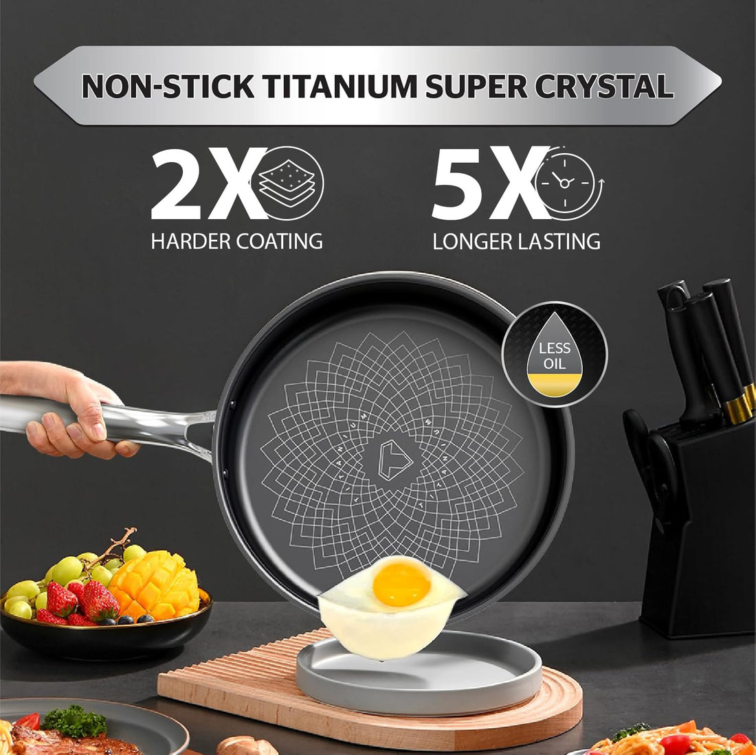 Superior Titanium Non-Stick Coating
