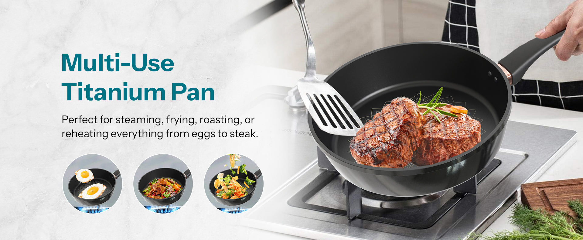 Ultra Titanium Non-Stick Frying Pan banner1