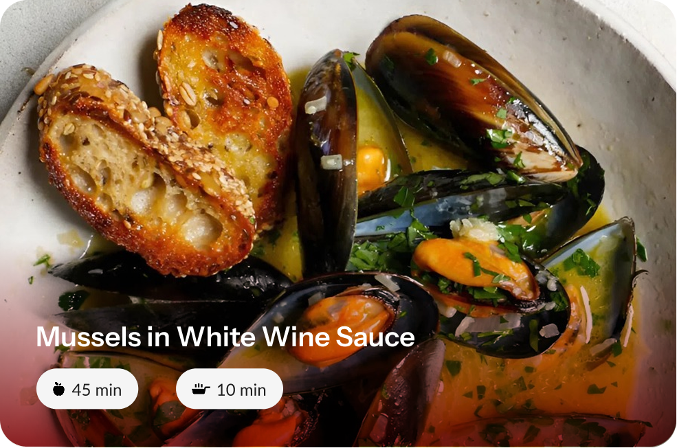 Mussels in White Wine Sauce