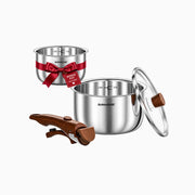 2-size stainless steel saucepan set with detachable handle 01