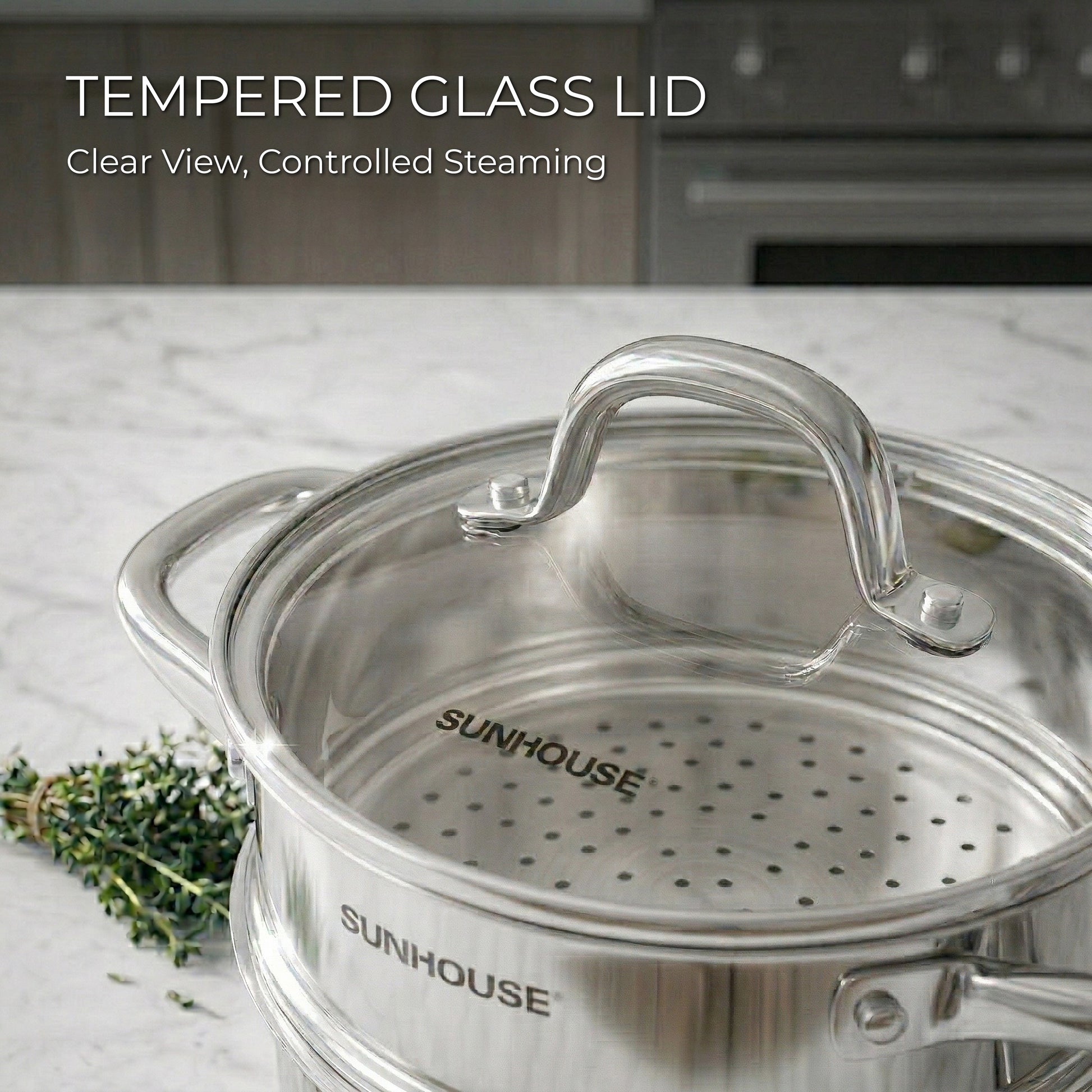  2 Quart Stainless Steel Saucepan with Steamer Insert 06