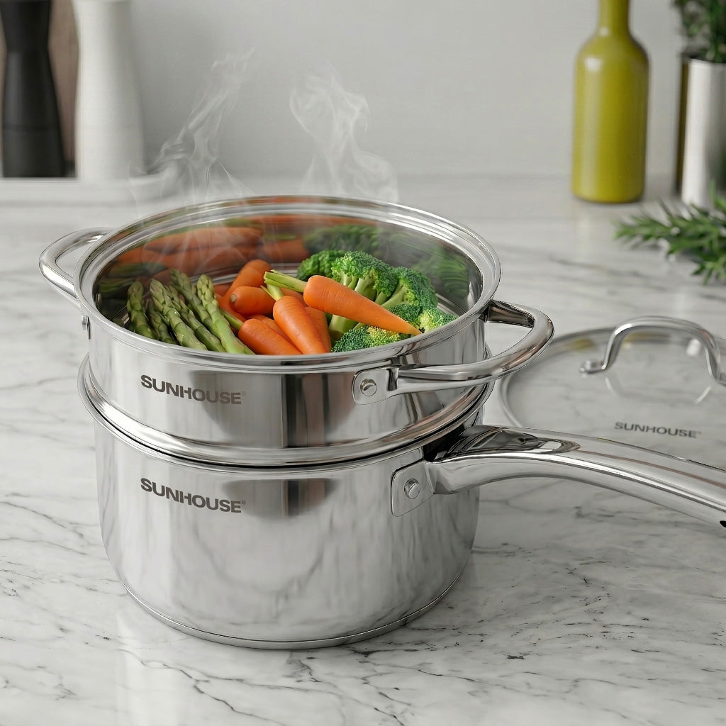 2-in-1 Steamer & saucepan
