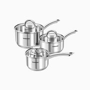 3-Size stainless steel saucepan set 01