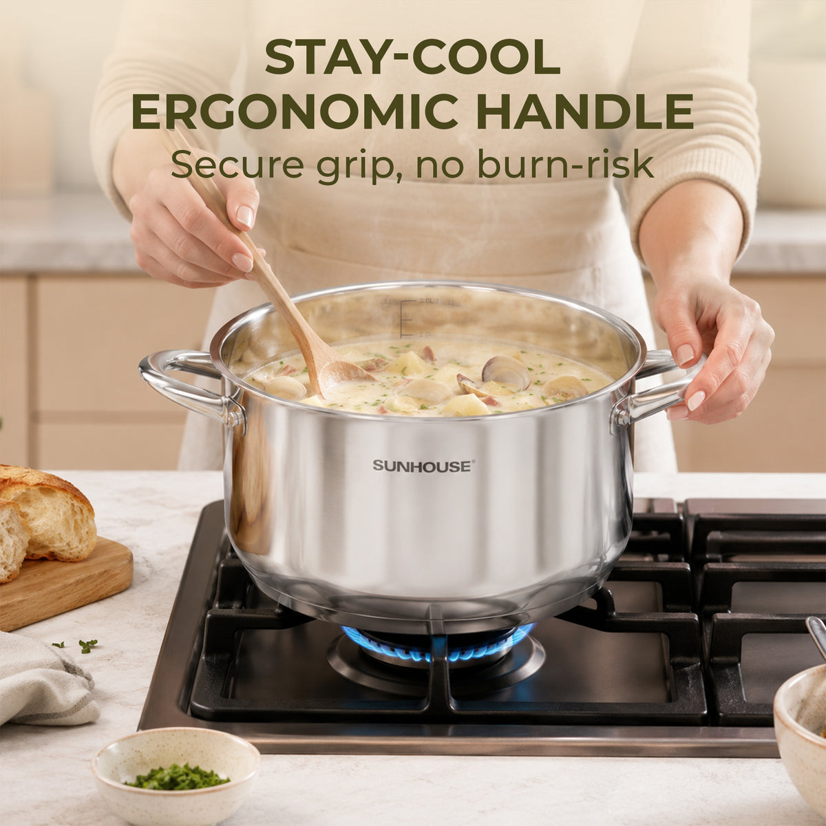 Stainless Steel Stock Pot With Lid