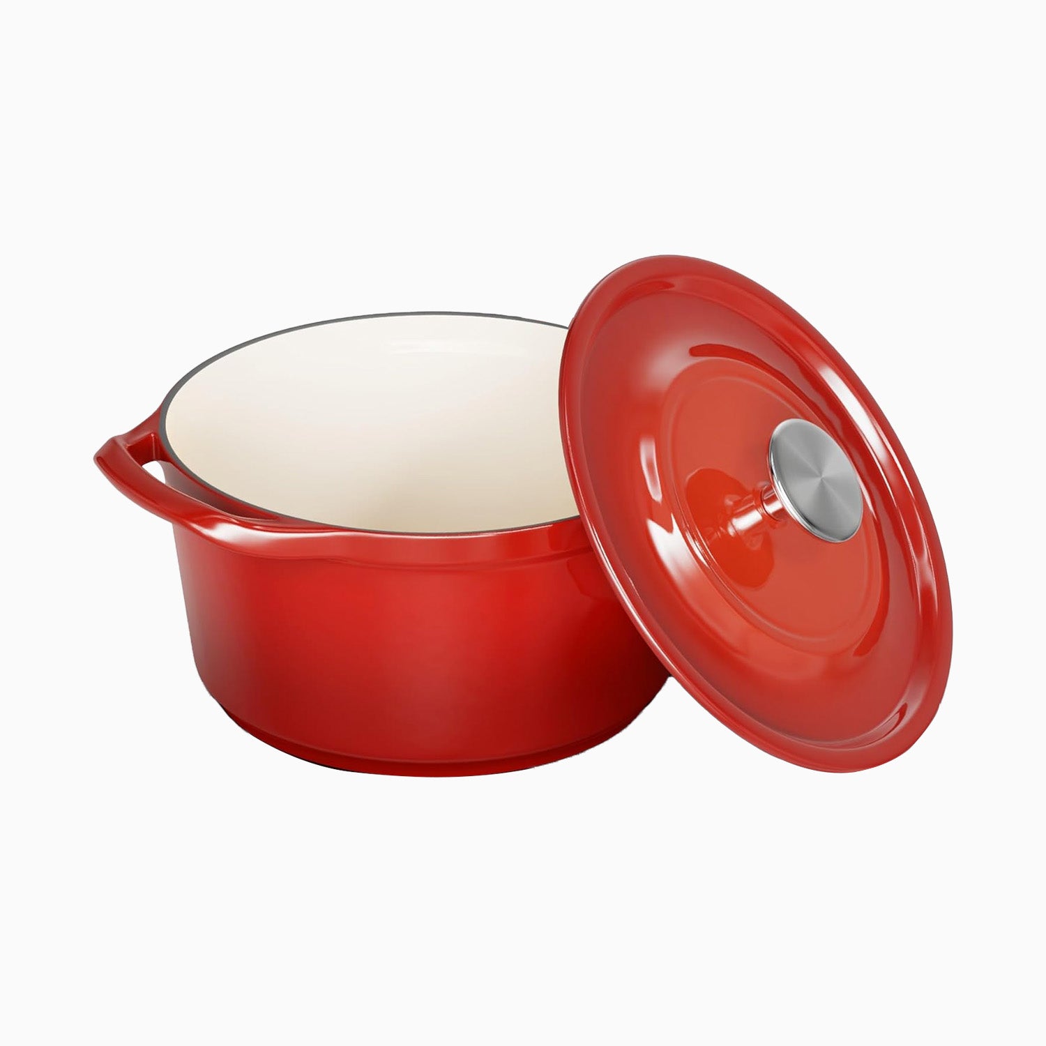 3 Quart Enamel Cast Iron Dutch Oven with Lid 01
