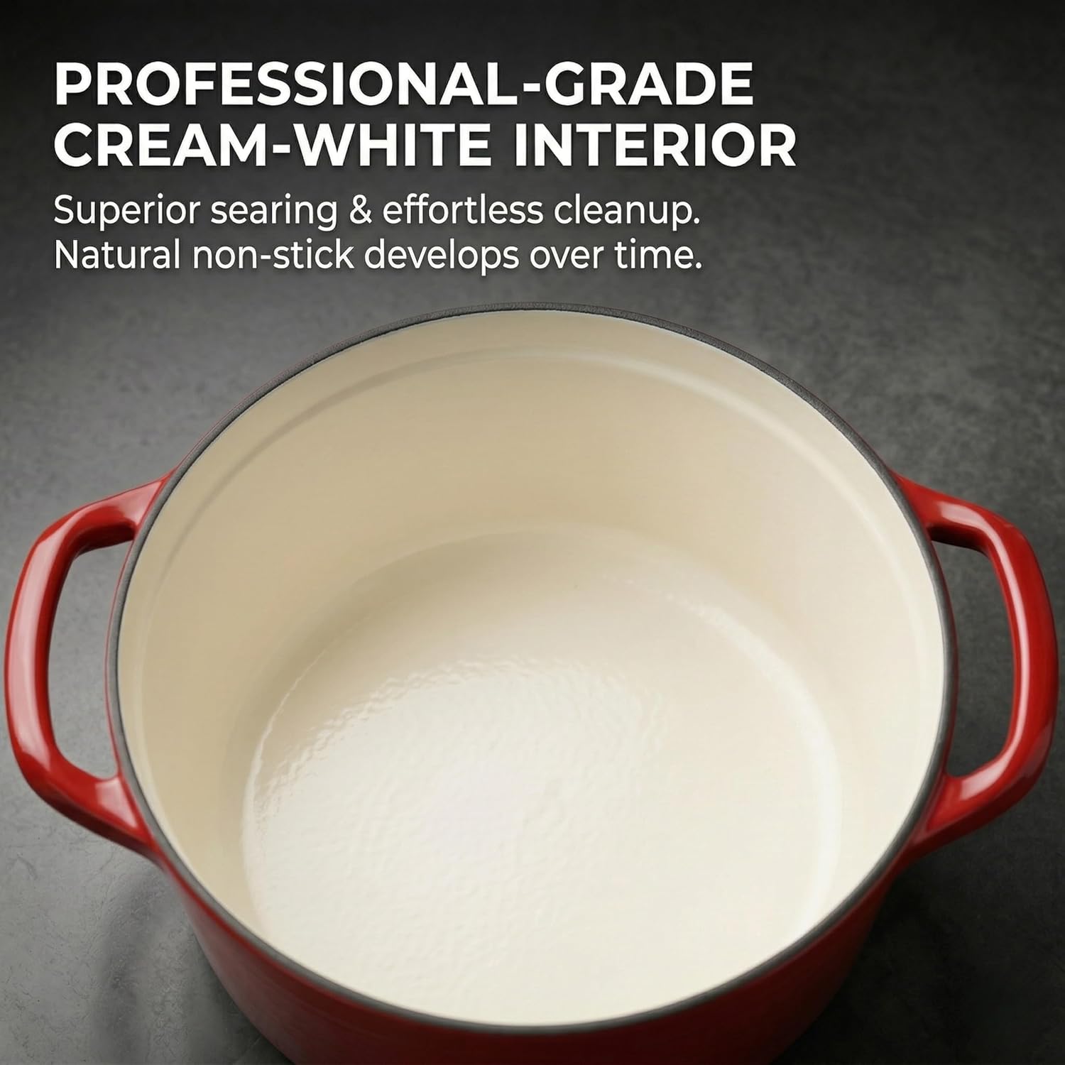  3 Quart Enamel Cast Iron Dutch Oven with Lid 03