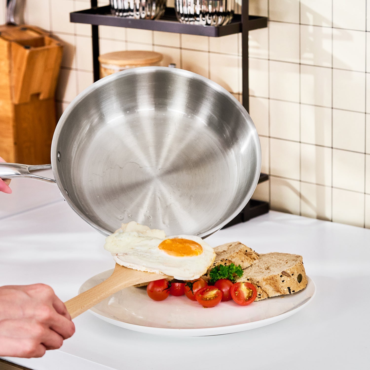 Tri-Ply Stainless Steel Frying Pan Set, 3 Piece Set | Sunhouse Global
