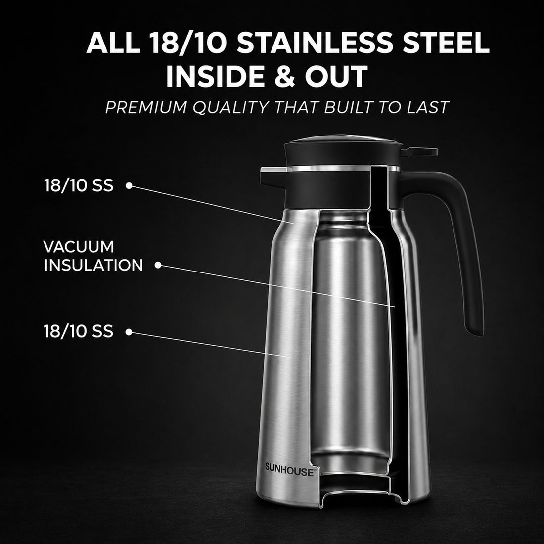 18/10 Stainless Steel INSIDE & OUT