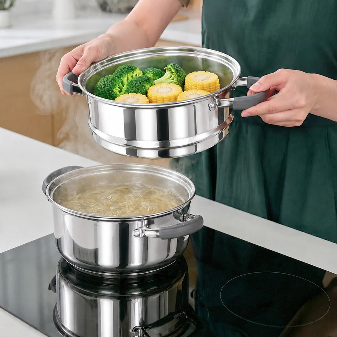 2in-1 steamer & pot