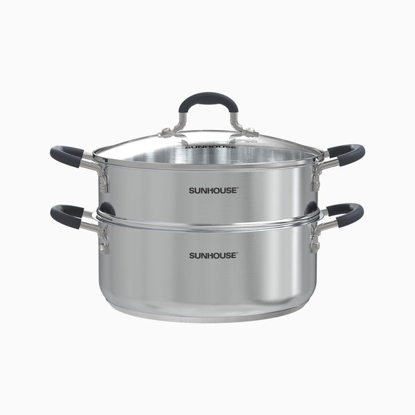 Stainless Steel Cookware 27cm/11 inch 2-Layer Steamer Pot Cooker Double Kettle Soup Steamer Durable Steamers Stainless Steel Cookware 27cm/11 inch 2-Layer Steamer Pot Cooker Double Kettle Soup Steamer Durable Steamers