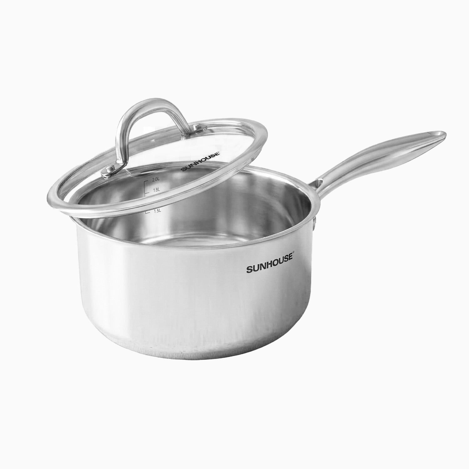 Whole-clad Stainless Steel Saucepan with Lid 01