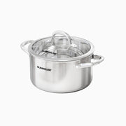 Whole-clad Tri-ply Stainless Steel Stock Pot with Lid 01