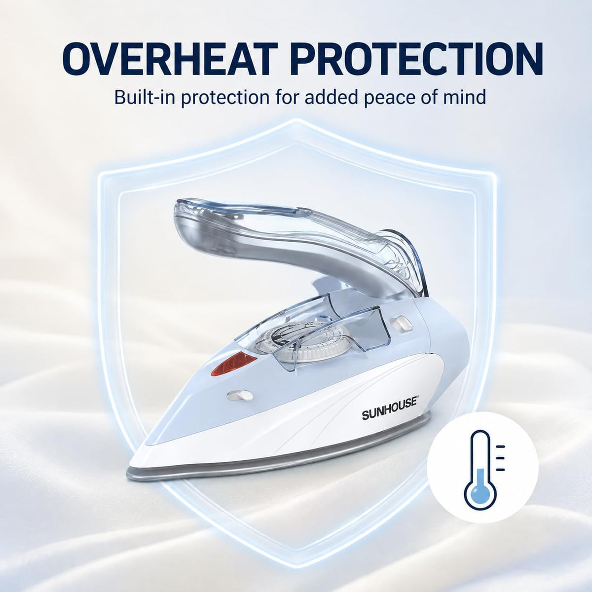 Sunhouse Mini Travel Iron, Dual Voltage 120V/240V Steam Iron for Clothes