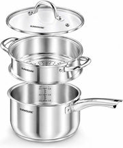 Stainless Steel SaucePan with Steamer Insert AM508-20